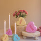 Set Of Two Clay Valentine Heart Vases By Kalalou