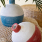 Set of 2 Clay Round Fishing Bobber Bud Vases by Kalalou