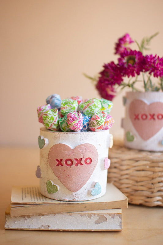 Clay Container - Valentines By Kalalou