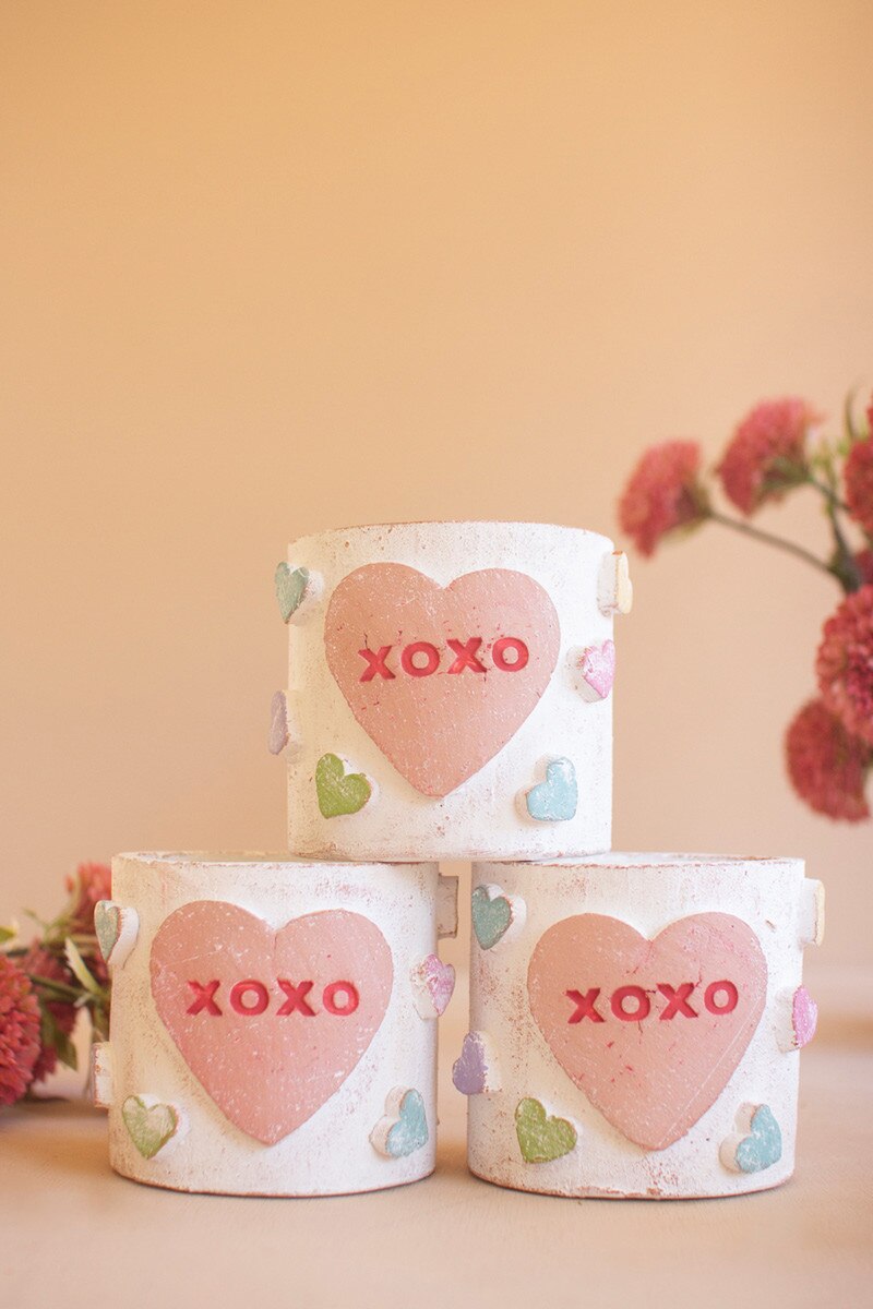 Clay Container - Valentines By Kalalou