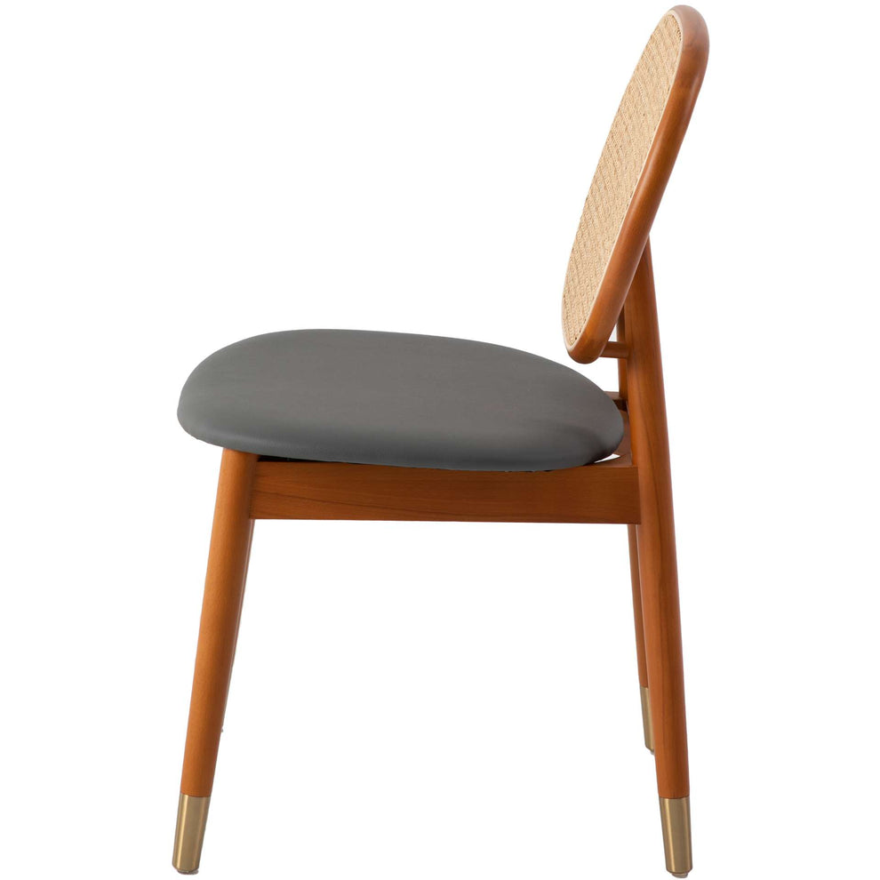 LeisureMod Holbeck Wicker Dining Chair with Upholstered Leather Seat and Beech Wood Legs | Dining Chairs | Modishstore - 14
