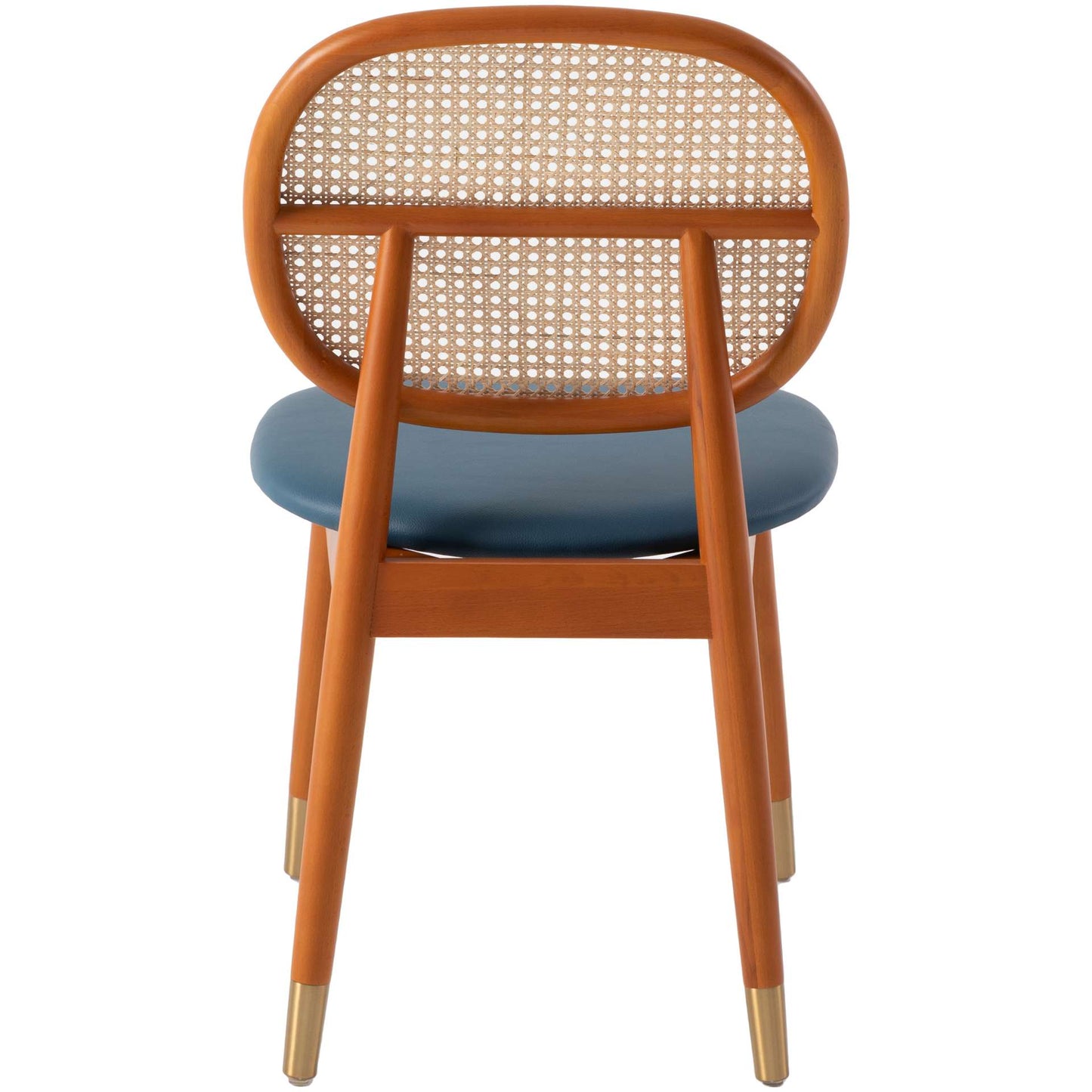LeisureMod Holbeck Wicker Dining Chair with Upholstered Leather Seat and Beech Wood Legs | Dining Chairs | Modishstore - 36