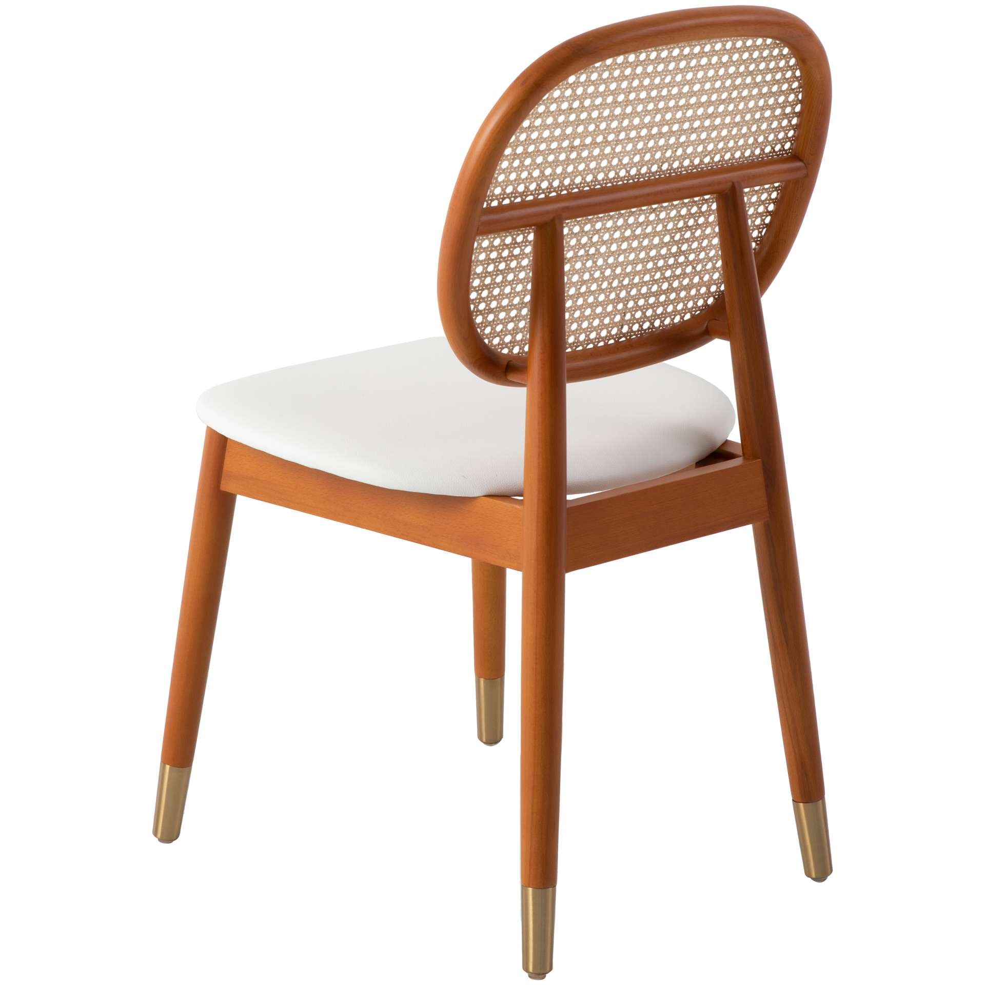 LeisureMod Holbeck Wicker Dining Chair with Upholstered Leather Seat and Beech Wood Legs | Dining Chairs | Modishstore - 26