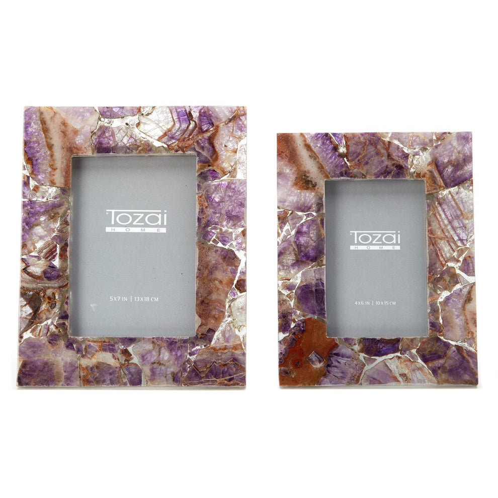 Amethyst Photo Frame Incl 2 Sizes Set Of 4 By Tozai Home | Frames | Modishstore - 2