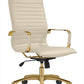 LeisureMod Harris High-Back Leatherette Office Chair With Gold Frame | Office Chairs | Modishstore - 5