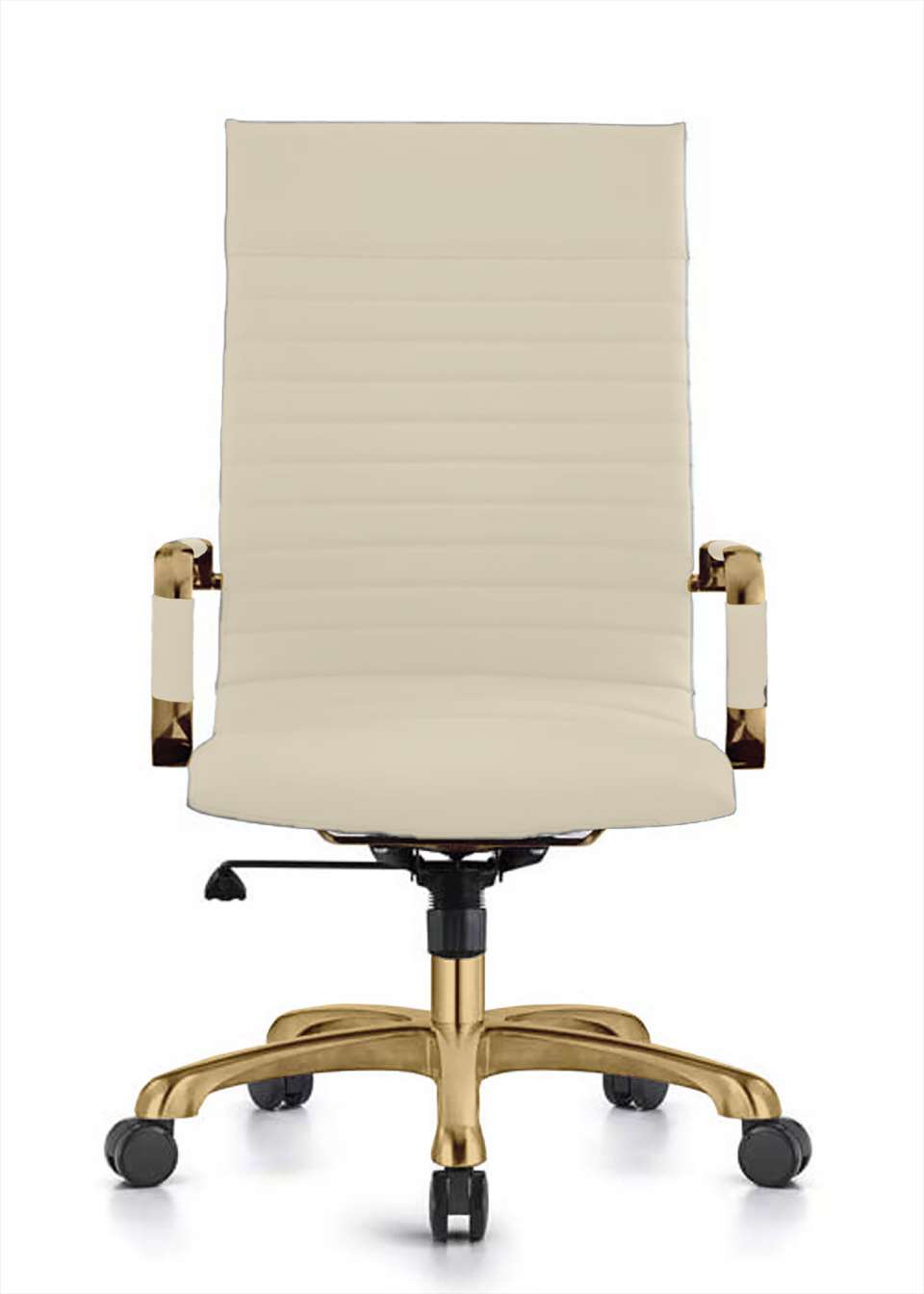 LeisureMod Harris High-Back Leatherette Office Chair With Gold Frame | Office Chairs | Modishstore - 6