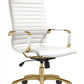 LeisureMod Harris High-Back Leatherette Office Chair With Gold Frame | Office Chairs | Modishstore - 8
