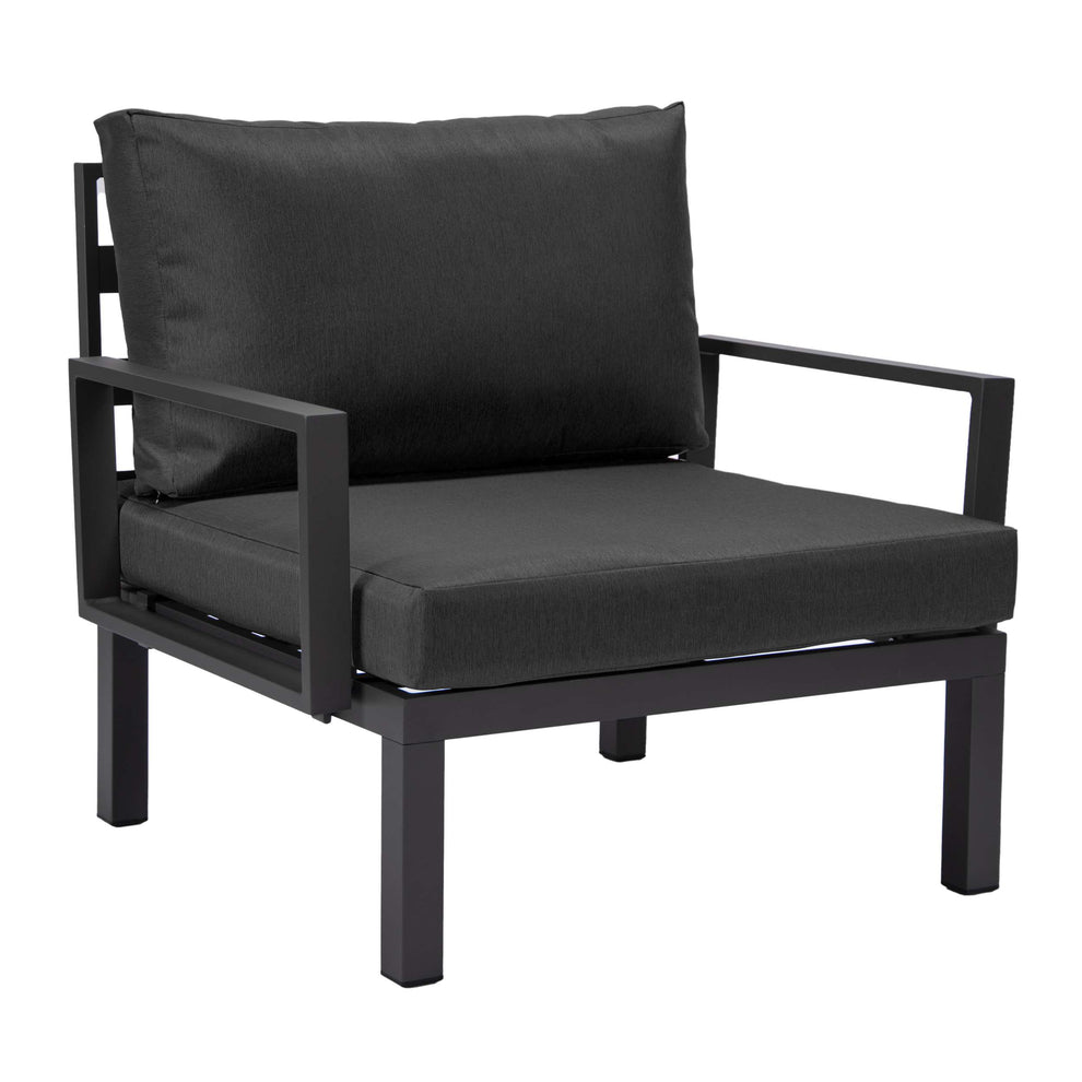LeisureMod Hamilton 6-Piece Aluminum Patio Conversation Set With Cushions | Outdoor Sofas, Loveseats & Sectionals | Modishstore - 9