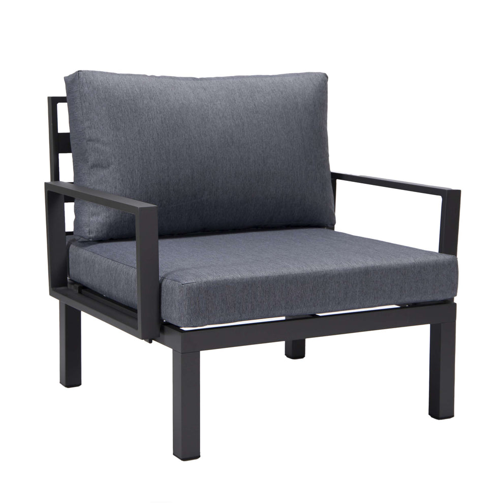 LeisureMod Hamilton 6-Piece Aluminum Patio Conversation Set With Cushions | Outdoor Sofas, Loveseats & Sectionals | Modishstore - 26