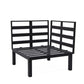 LeisureMod Hamilton 6-Piece Aluminum Patio Conversation Set With Cushions | Outdoor Sofas, Loveseats & Sectionals | Modishstore - 48