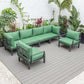LeisureMod Hamilton 6-Piece Aluminum Patio Conversation Set With Cushions | Outdoor Sofas, Loveseats & Sectionals | Modishstore - 38