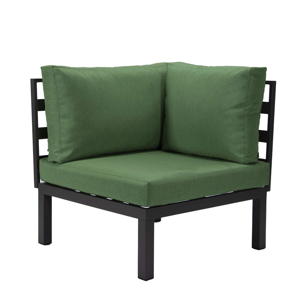 LeisureMod Hamilton 6-Piece Aluminum Patio Conversation Set With Cushions | Outdoor Sofas, Loveseats & Sectionals | Modishstore - 39