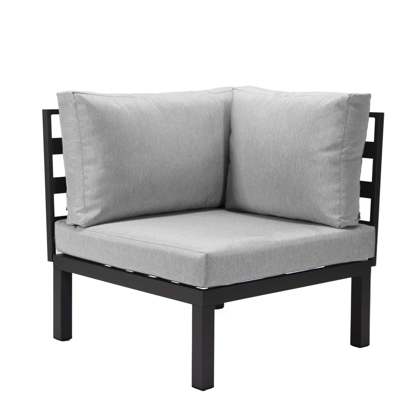 LeisureMod Hamilton 6-Piece Aluminum Patio Conversation Set With Cushions | Outdoor Sofas, Loveseats & Sectionals | Modishstore - 56