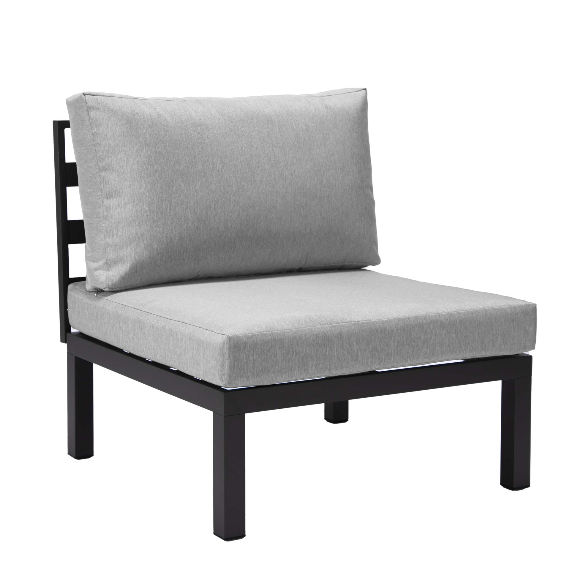 LeisureMod Hamilton 6-Piece Aluminum Patio Conversation Set With Cushions | Outdoor Sofas, Loveseats & Sectionals | Modishstore - 57