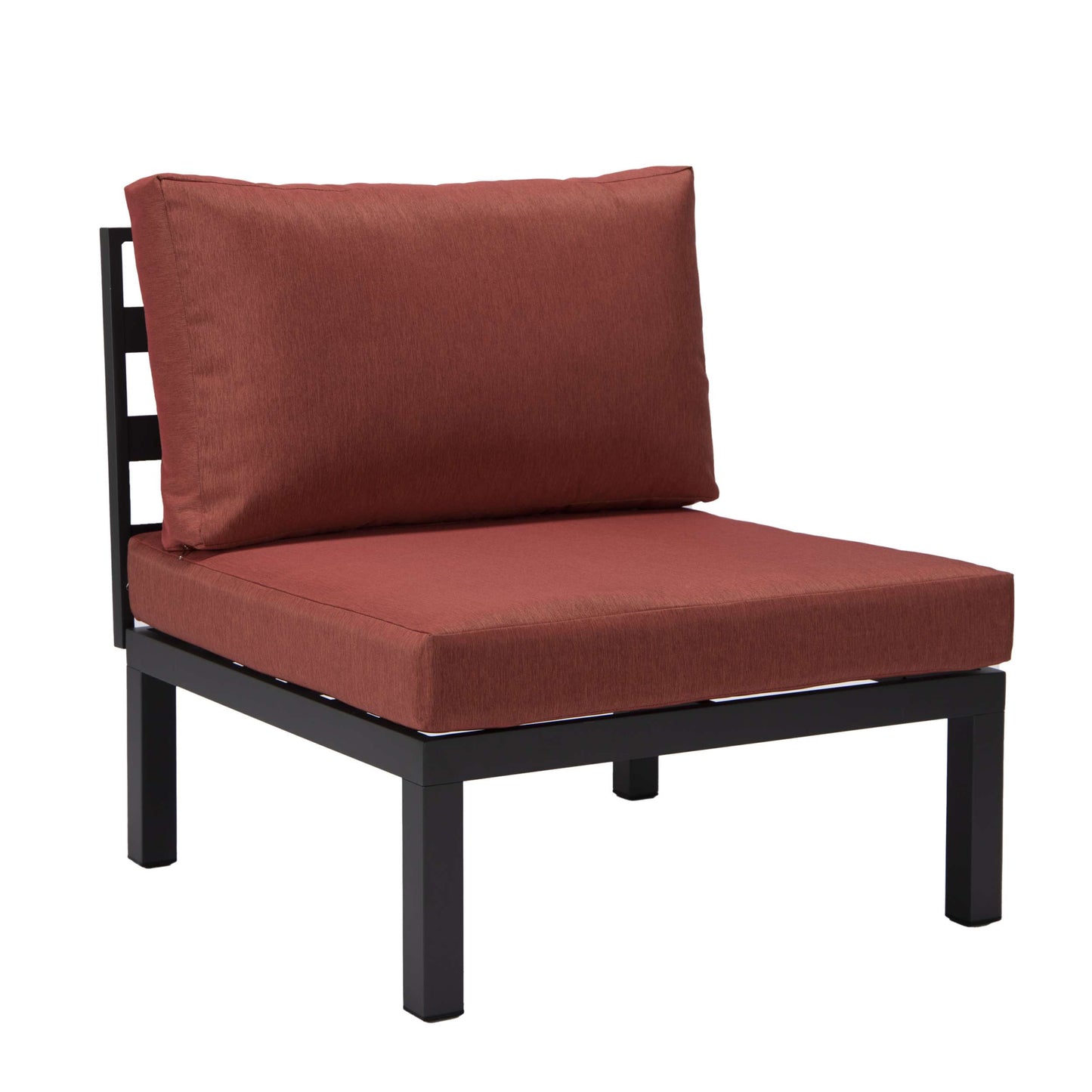 LeisureMod Hamilton 6-Piece Aluminum Patio Conversation Set With Cushions | Outdoor Sofas, Loveseats & Sectionals | Modishstore - 81