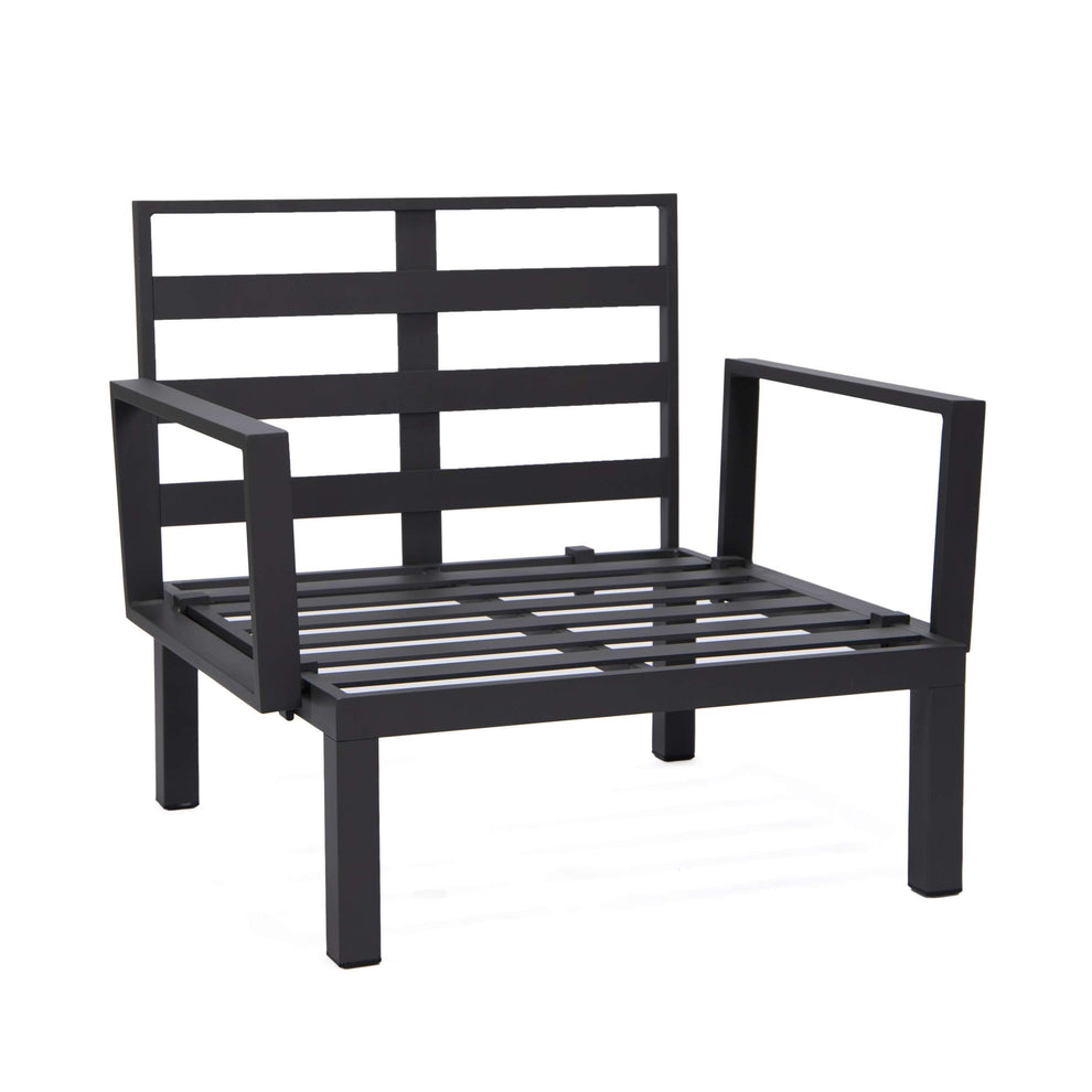 LeisureMod Hamilton 6-Piece Aluminum Patio Conversation Set With Cushions | Outdoor Sofas, Loveseats & Sectionals | Modishstore - 88