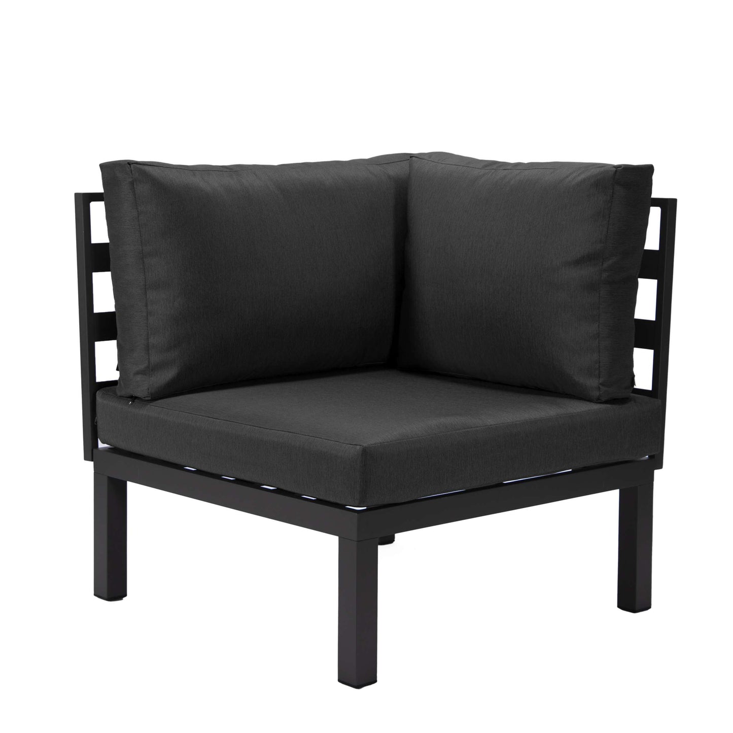 LeisureMod Hamilton 7-Piece Aluminum Patio Conversation Set With Coffee Table And Cushions | Outdoor Sofas, Loveseats & Sectionals | Modishstore - 8