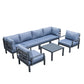 LeisureMod Hamilton 7-Piece Aluminum Patio Conversation Set With Coffee Table And Cushions | Outdoor Sofas, Loveseats & Sectionals | Modishstore - 22