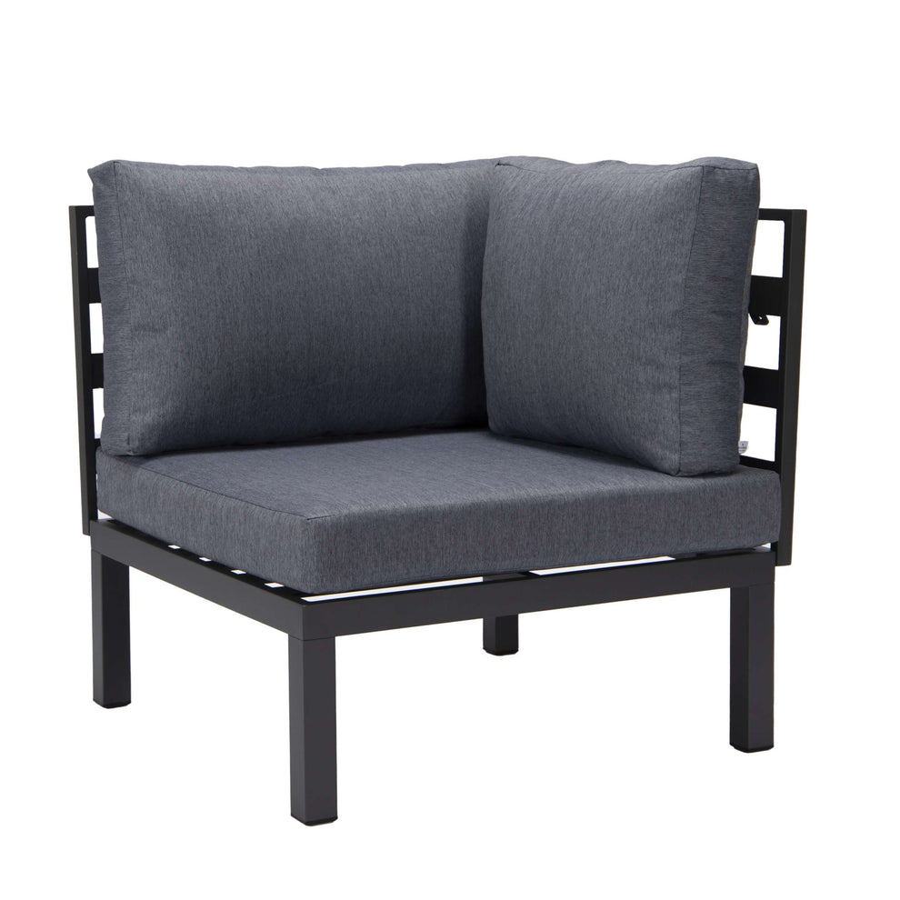 LeisureMod Hamilton 7-Piece Aluminum Patio Conversation Set With Coffee Table And Cushions | Outdoor Sofas, Loveseats & Sectionals | Modishstore - 28