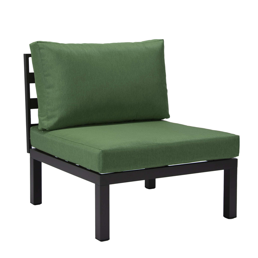 LeisureMod Hamilton 7-Piece Aluminum Patio Conversation Set With Coffee Table And Cushions | Outdoor Sofas, Loveseats & Sectionals | Modishstore - 49