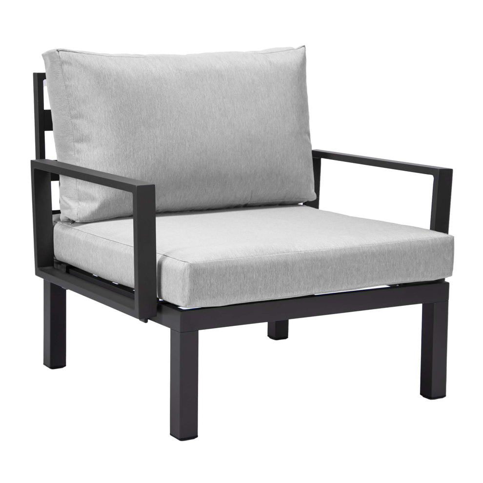 LeisureMod Hamilton 7-Piece Aluminum Patio Conversation Set With Coffee Table And Cushions | Outdoor Sofas, Loveseats & Sectionals | Modishstore - 72