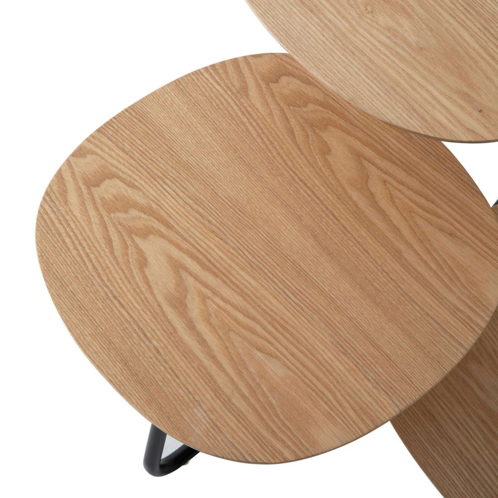 LeisureMod Hazelton Multi-Top End Tables with Manufactured Wood Top and Powder Coated Steel Frame | Side Tables | Modishstore - 11