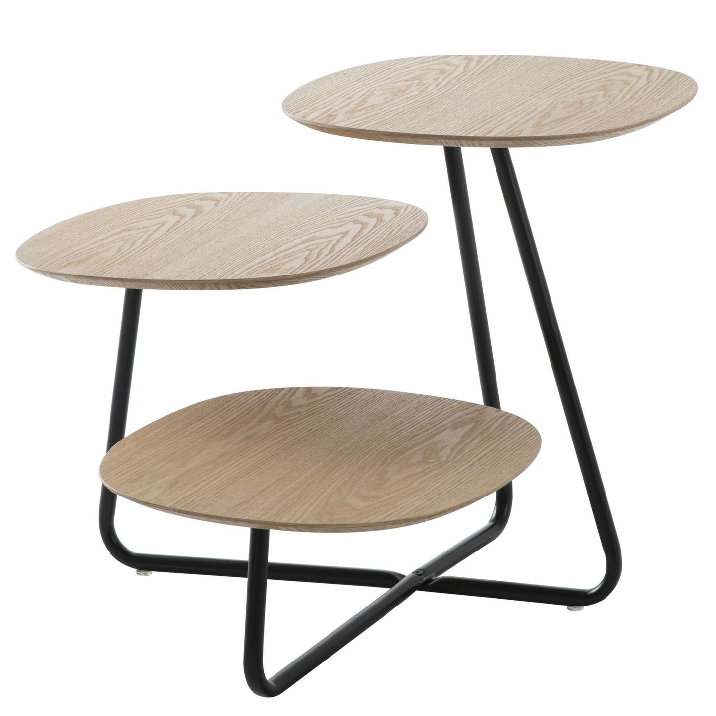 LeisureMod Hazelton Multi-Top End Tables with Manufactured Wood Top and Powder Coated Steel Frame | Side Tables | Modishstore - 9