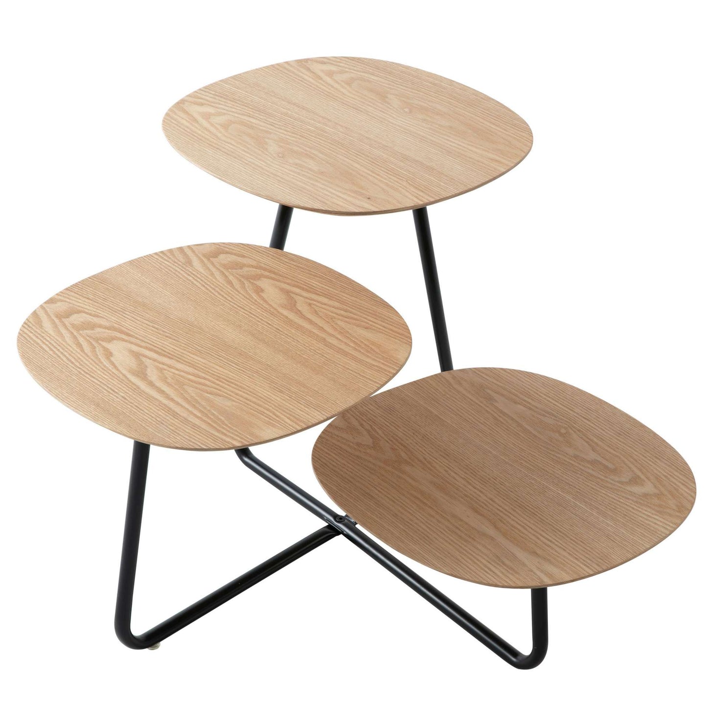 LeisureMod Hazelton Multi-Top End Tables with Manufactured Wood Top and Powder Coated Steel Frame | Side Tables | Modishstore - 8
