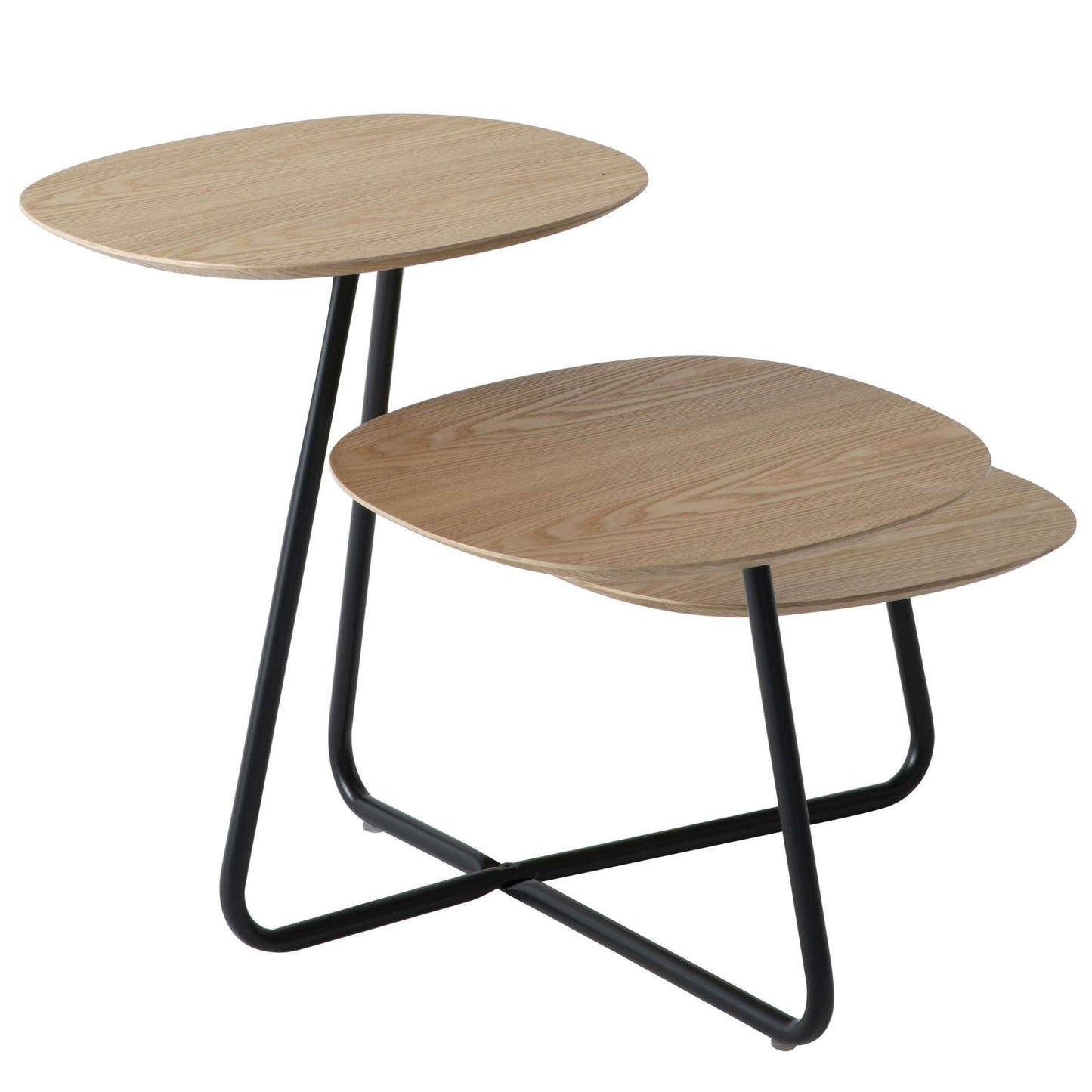 LeisureMod Hazelton Multi-Top End Tables with Manufactured Wood Top and Powder Coated Steel Frame | Side Tables | Modishstore - 6