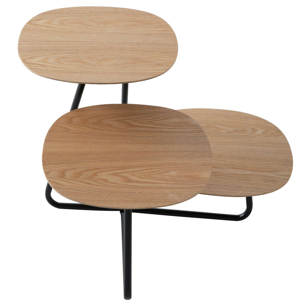 LeisureMod Hazelton Multi-Top End Tables with Manufactured Wood Top and Powder Coated Steel Frame | Side Tables | Modishstore - 5
