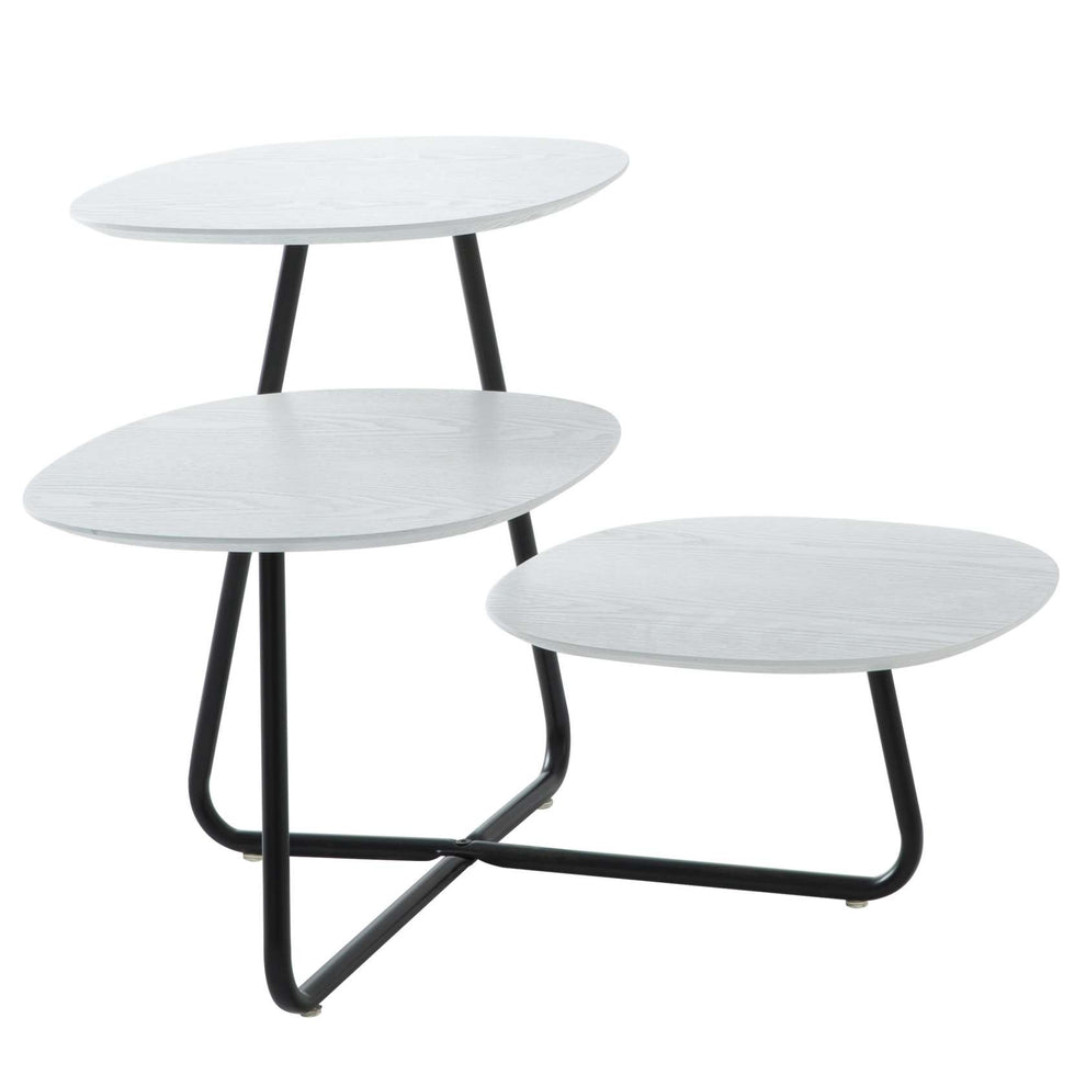 LeisureMod Hazelton Multi-Top End Tables with Manufactured Wood Top and Powder Coated Steel Frame | Side Tables | Modishstore - 43
