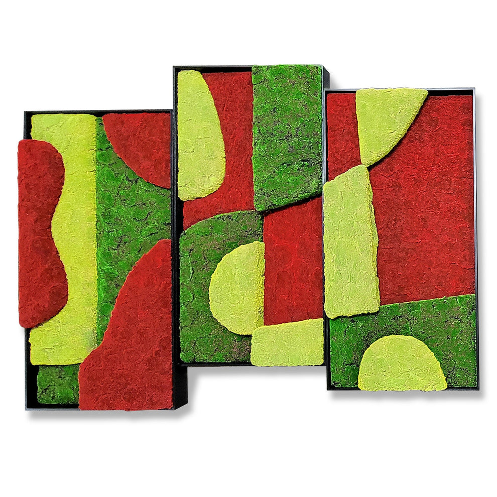 Green Wall, Doodle, Set/3, Left By Gold Leaf | Wall Art | Modishstore - 5