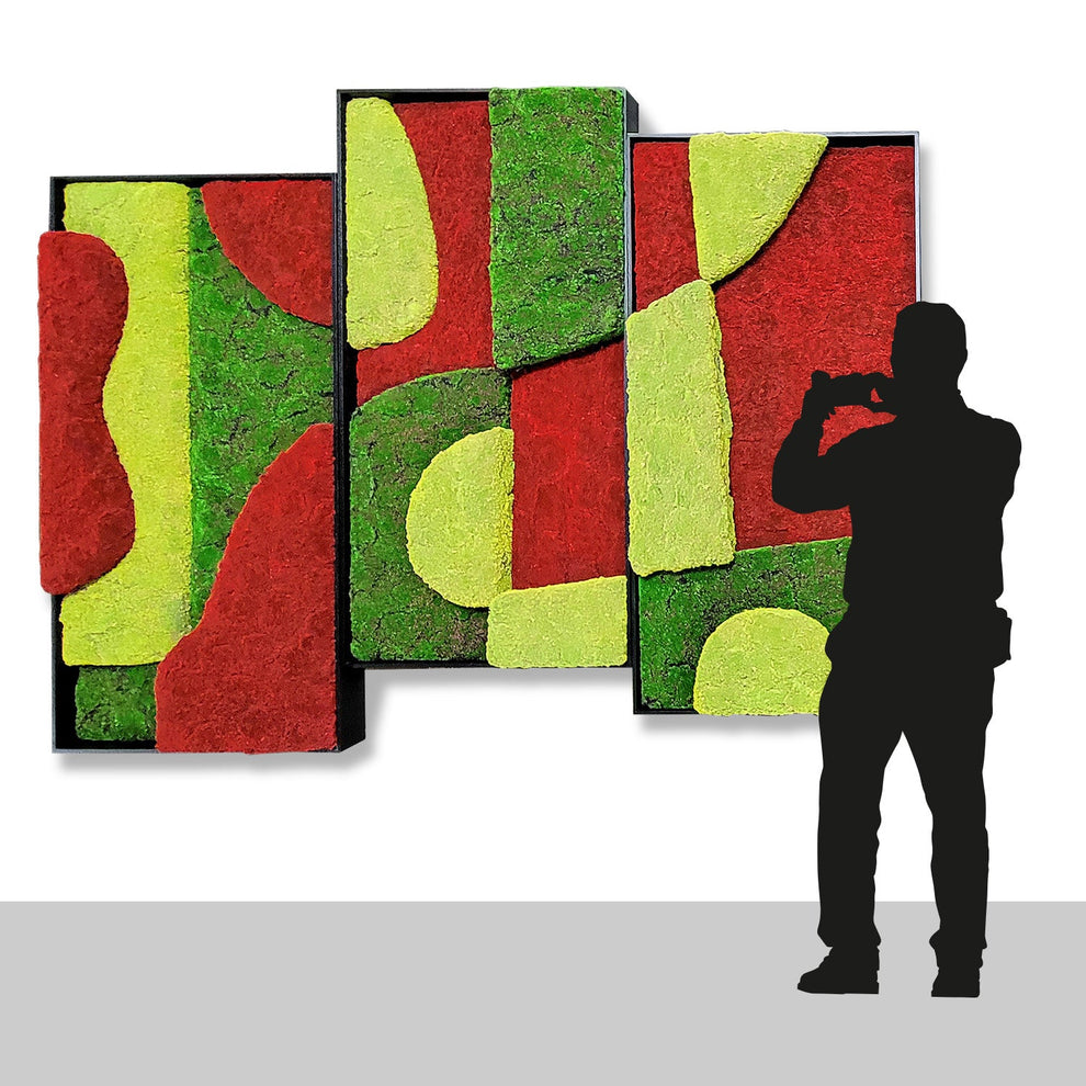 Green Wall, Doodle, Set/3, Left By Gold Leaf | Wall Art | Modishstore - 2