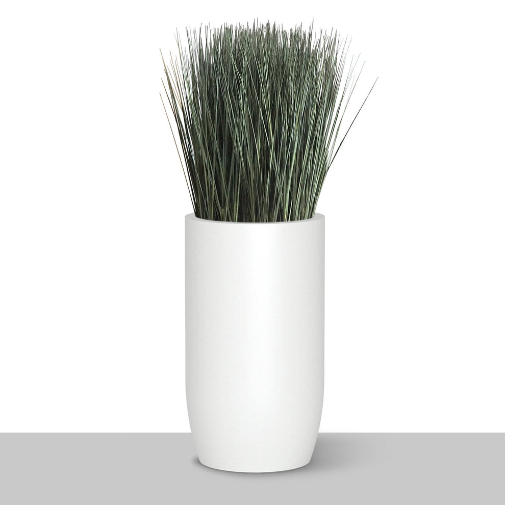 Fiberglass: Barrel 32.6"H Planter, White By Gold Leaf | Planters, Troughs & Cachepots | Modishstore - 6