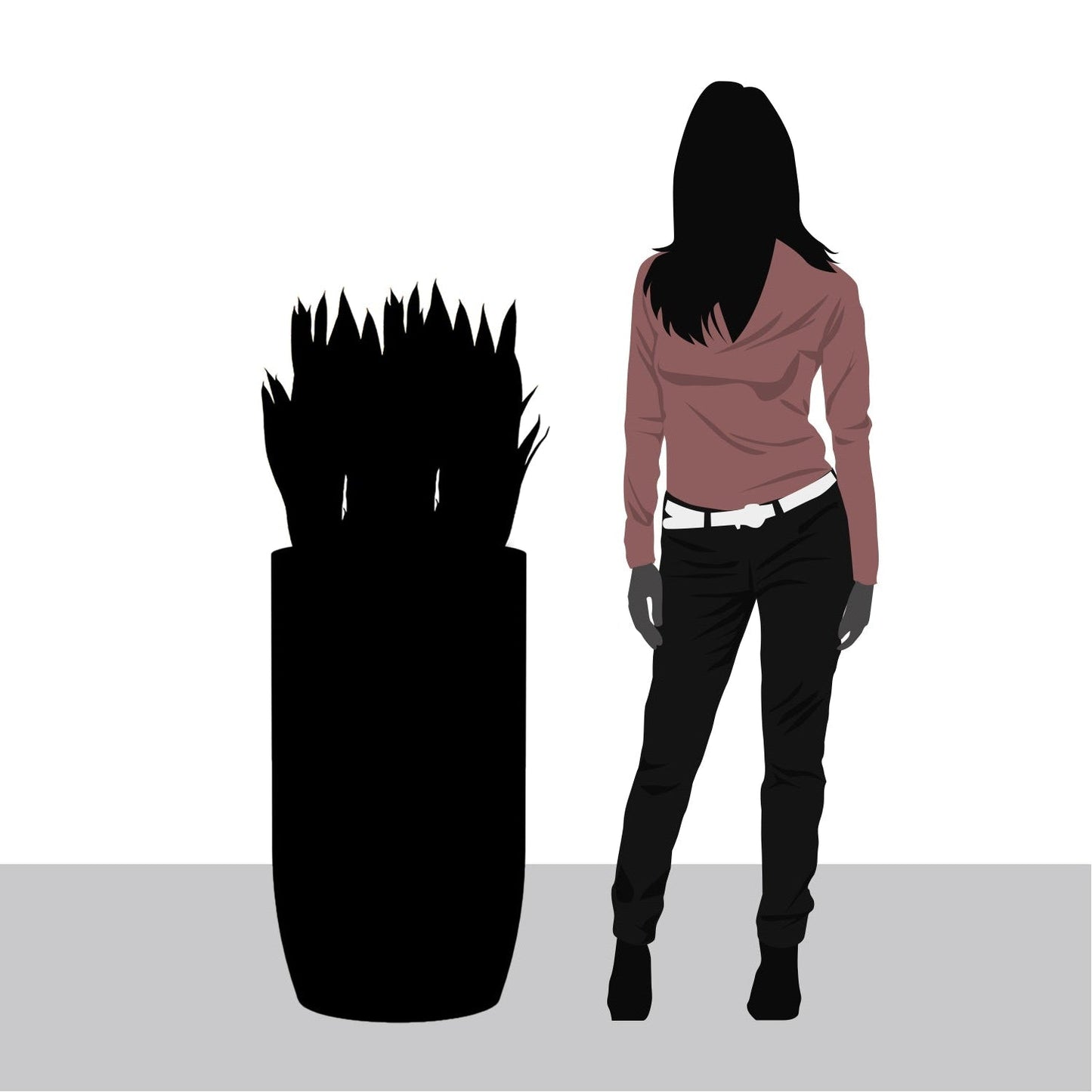 Sansevieria in Barrel Planter MD, Gunmetal Metallic Satin By Gold Leaf | Planters, Troughs & Cachepots | Modishstore - 2