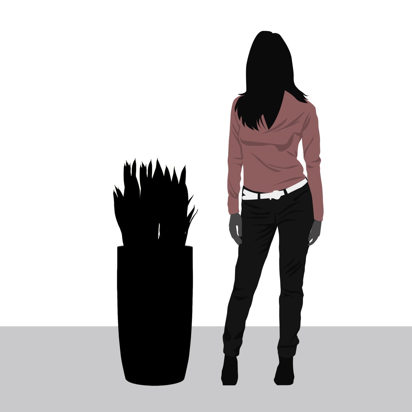 Sansevieria in Barrel Planter SM, Brown DK Satin By Gold Leaf | Planters, Troughs & Cachepots | Modishstore - 2