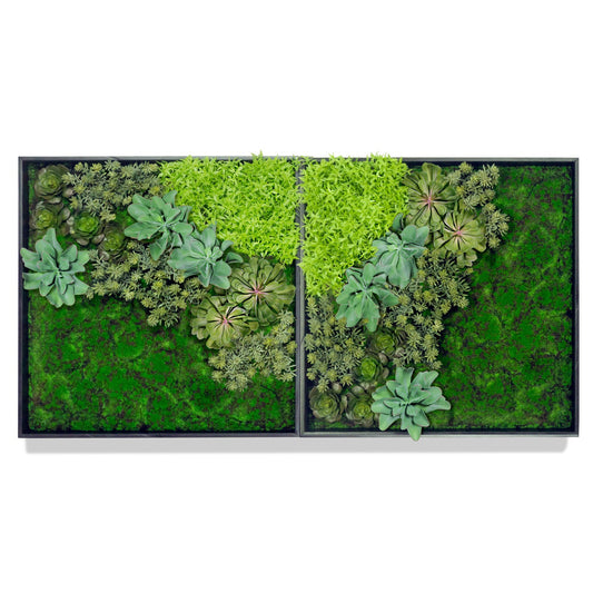 Green Wall, 'Wave Succulent 2' By Gold Leaf | Wall Art | Modishstore - 1