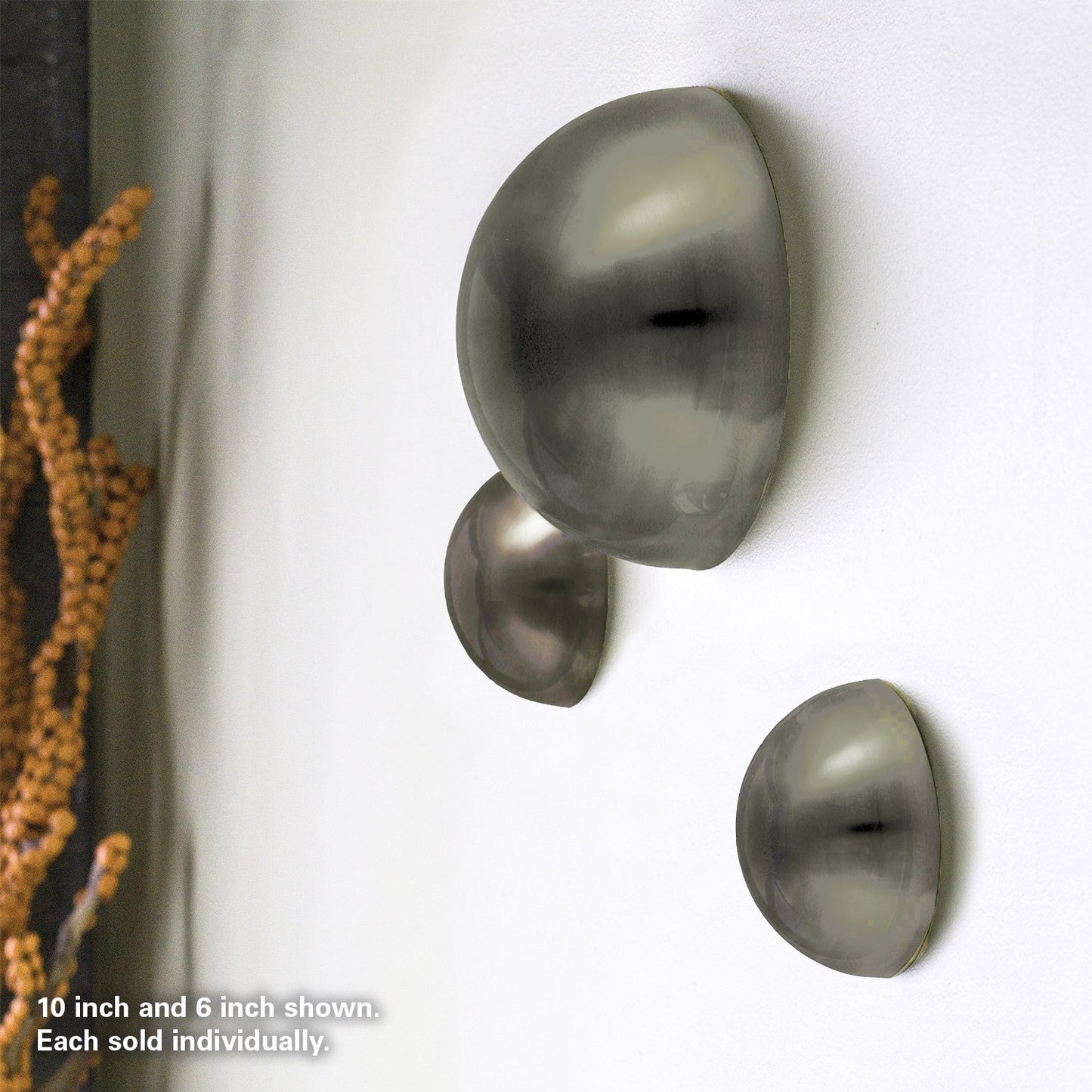 Half Ball 6"D, Mica Matte By Gold Leaf | Wall Art | Modishstore - 2