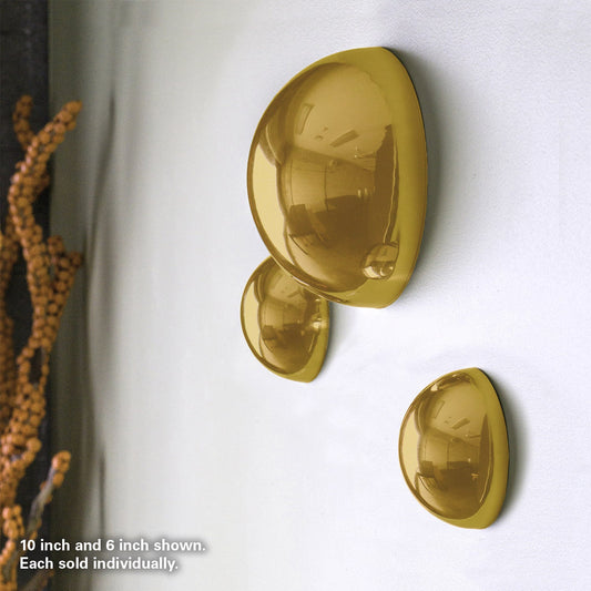 Half Ball 6"D, Gold Gloss By Gold Leaf | Wall Art | Modishstore - 1