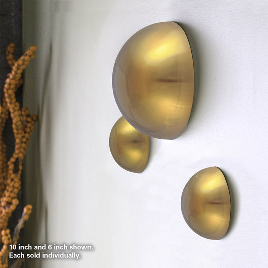 Half Ball 6"D, Gold Matte By Gold Leaf | Wall Art | Modishstore - 1