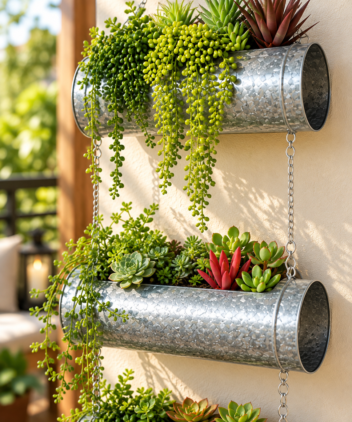 Cera Metal 3 Tiered Hanging Planter/Wall Planter