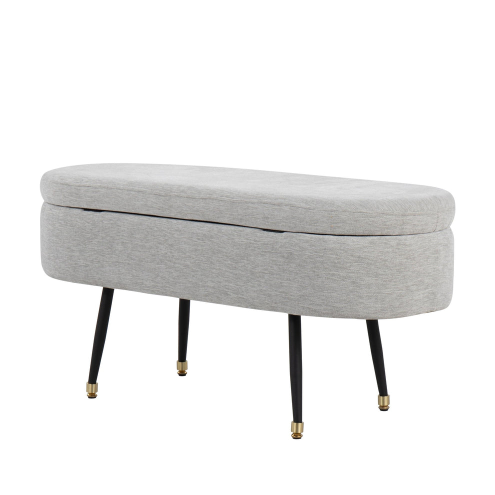 Harvey Storage Bench By LumiSource - OTSTOR-HARVEY BKLGY | Benches | Modishstore - 4