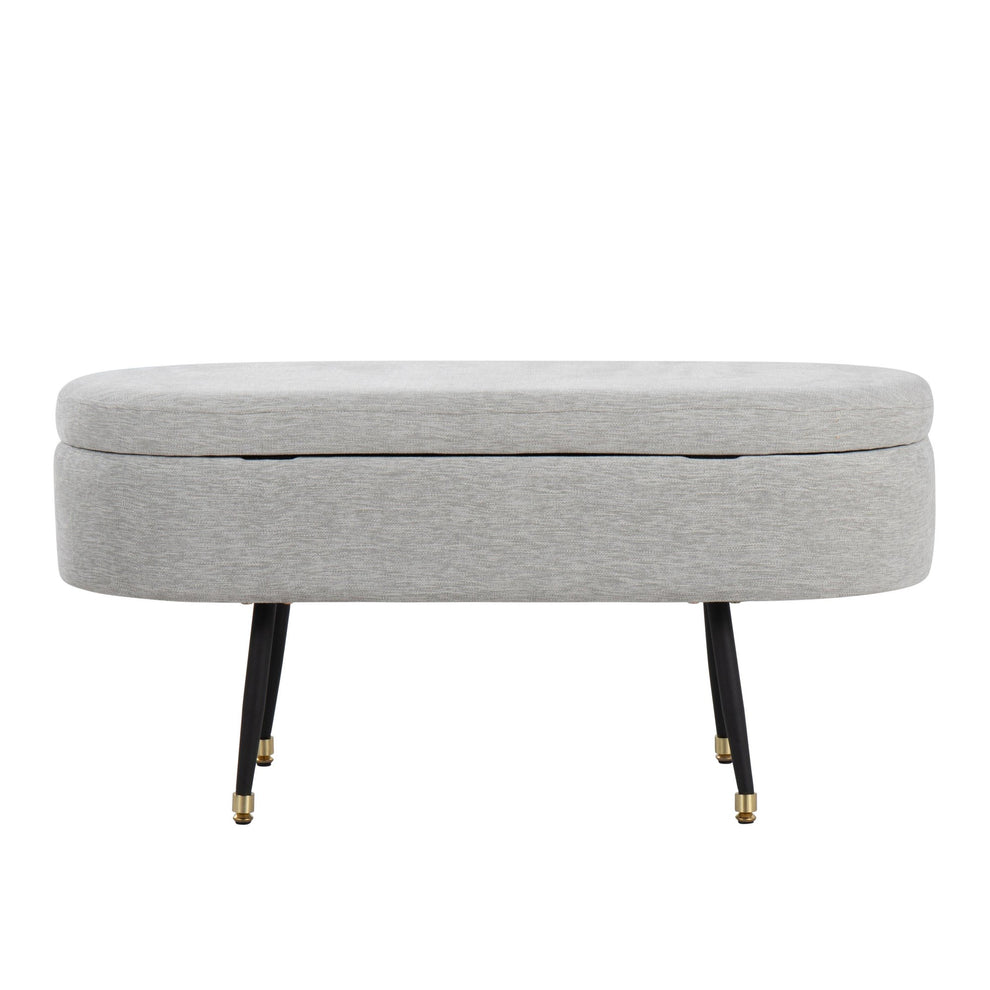 Harvey Storage Bench By LumiSource - OTSTOR-HARVEY BKLGY | Benches | Modishstore - 6