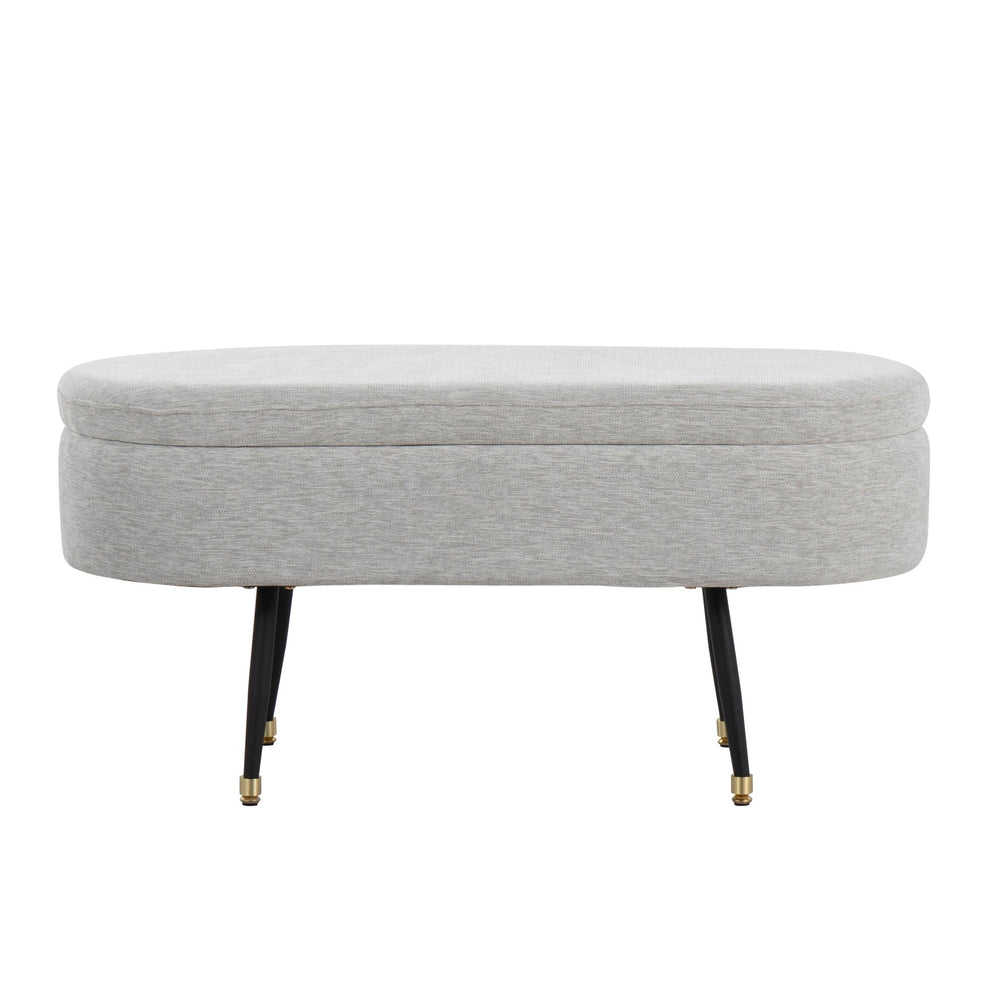 Harvey Storage Bench By LumiSource - OTSTOR-HARVEY BKLGY | Benches | Modishstore - 5