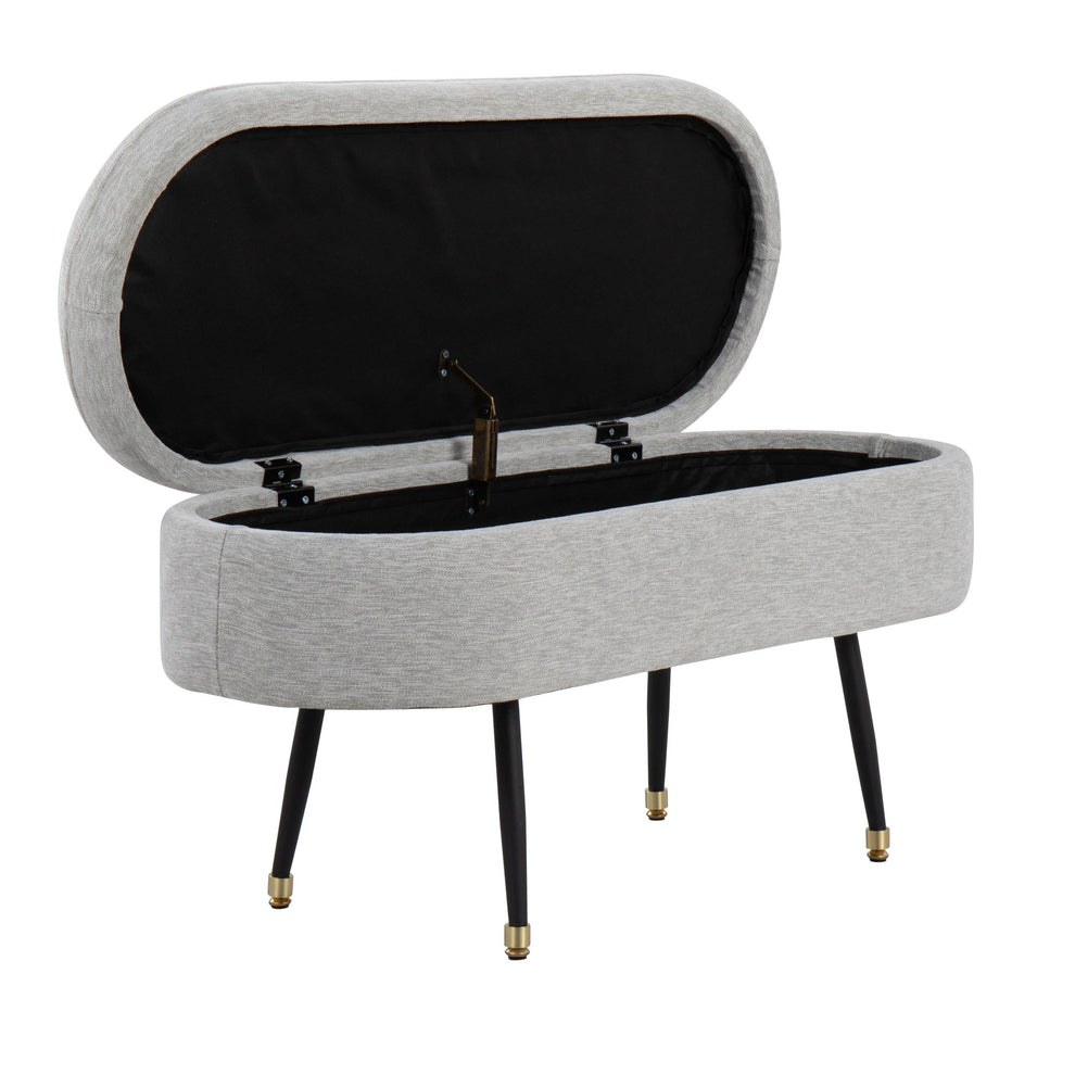 Harvey Storage Bench By LumiSource - OTSTOR-HARVEY BKLGY | Benches | Modishstore - 2