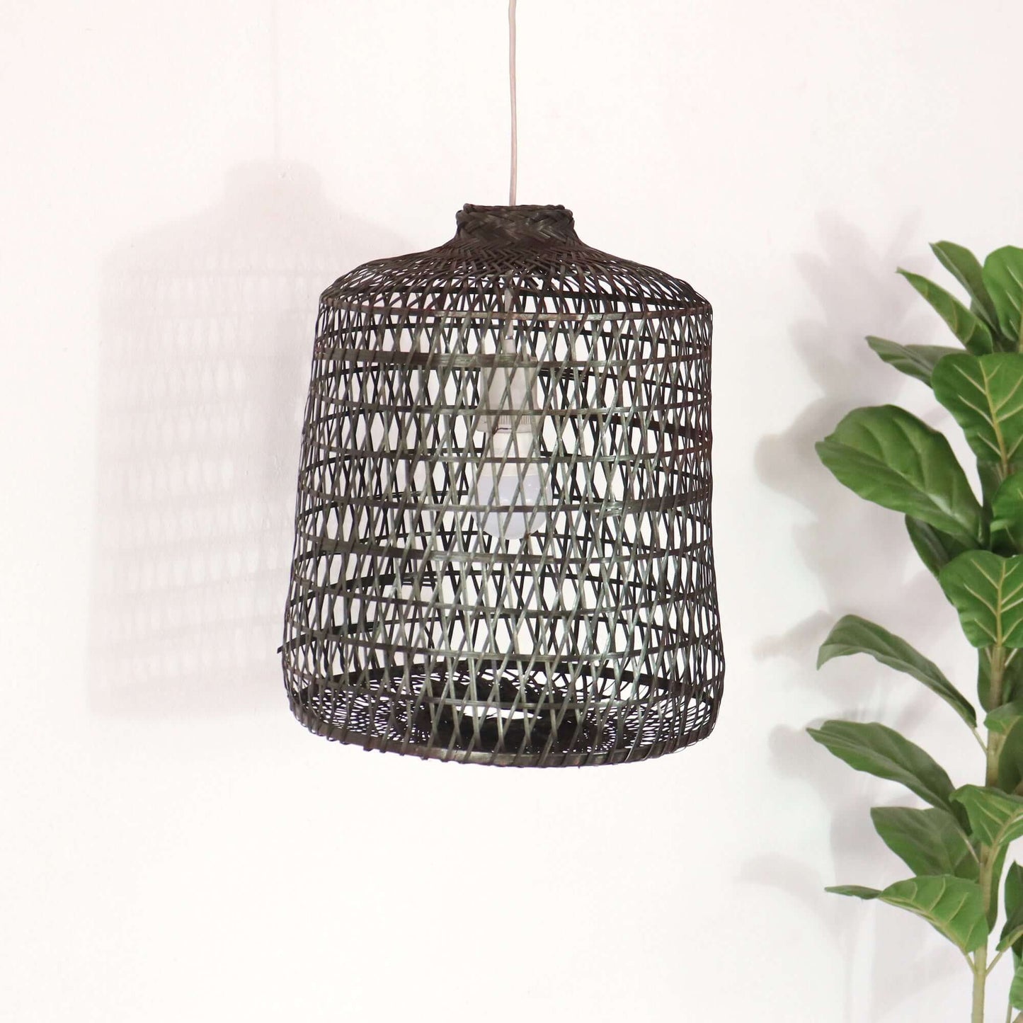 Black Varee - Black Small Bamboo Pendant Light By Thaihome | Pendant Lamps | Modishstore - 2