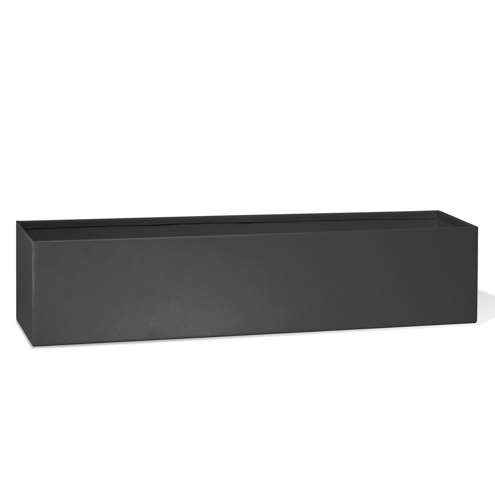 Linear Planter, Black Satin, 18"L By Gold Leaf | Planters, Troughs & Cachepots | Modishstore - 2