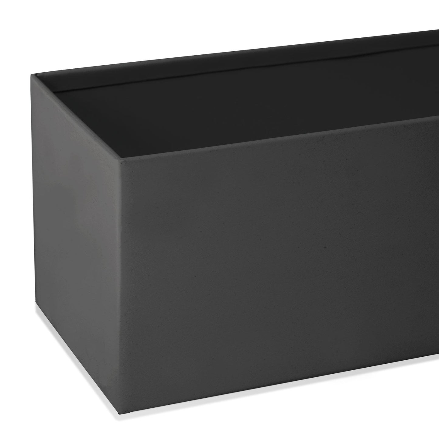 Linear Planter, Black Satin, 18"L By Gold Leaf | Planters, Troughs & Cachepots | Modishstore - 5