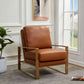 LeisureMod Jefferson Leather Modern Design Accent Armchair With Elegant Gold Frame | Armchairs | Modishstore - 8