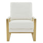LeisureMod Jefferson Leather Modern Design Accent Armchair With Elegant Gold Frame | Armchairs | Modishstore - 31